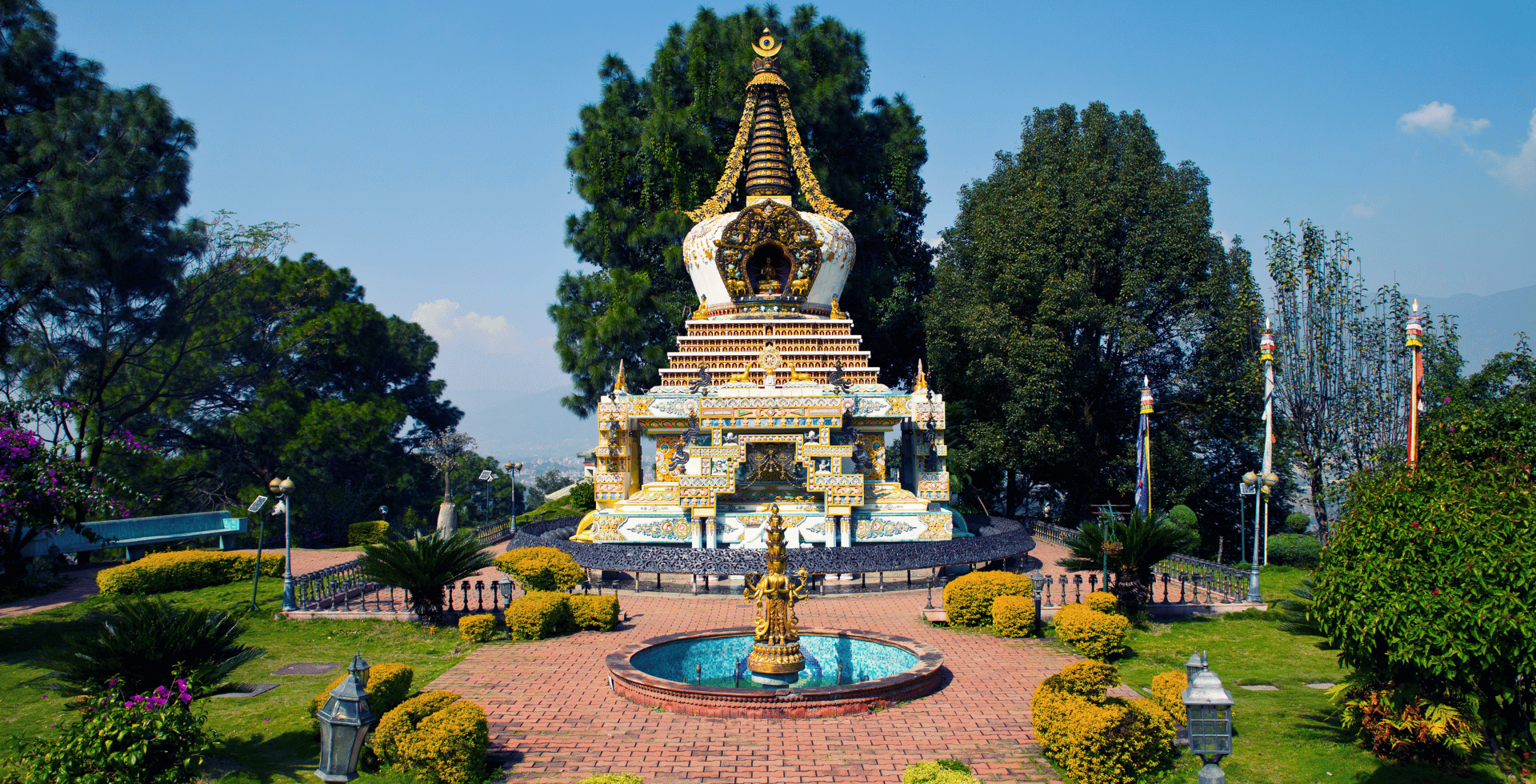 A chaitya in Kopan Monastery